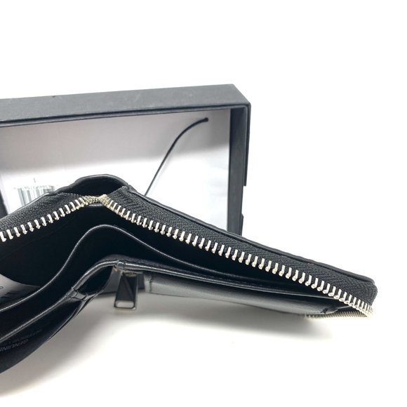 😳SALE😳 Calvin Klein Iconic Men's Wallet Black Zip Leather 4711 0158 010 - Picture 5 of 6